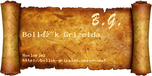 Bollók Grizelda névjegykártya
